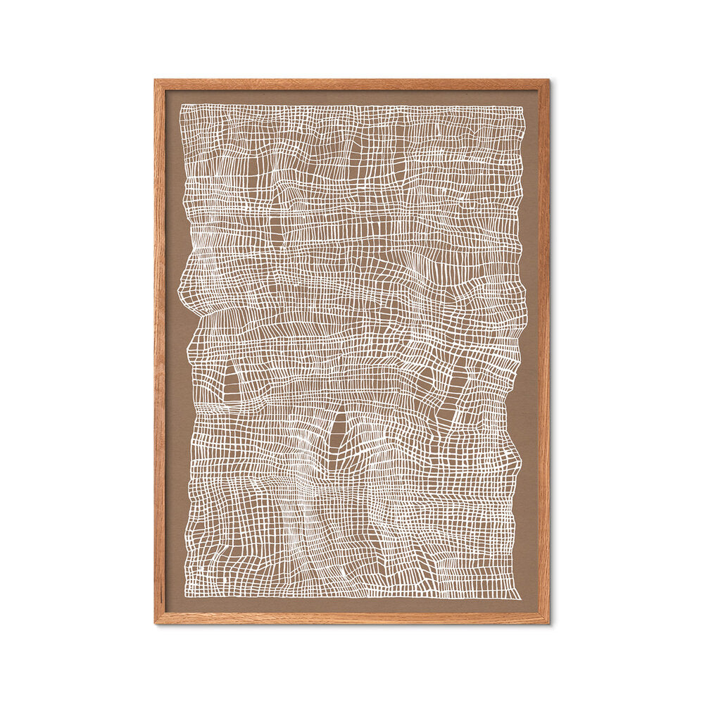 Timeline plakat, brun - 30x40 cm